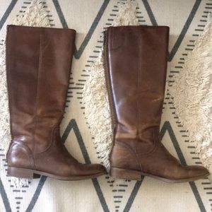 Frye Jolie Back Zip Leather Boots